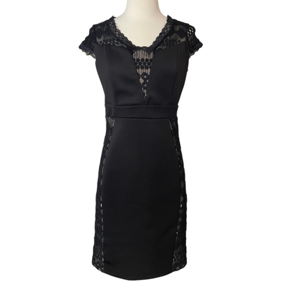 Enfocus Studio | Black Lace Cocktail Dress Women’s Size 6